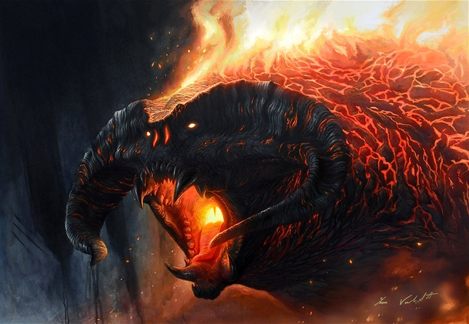Balrog Durin's Bane Flame of Udun LOTR Fire Demon Artwork Lord of the Rings Art