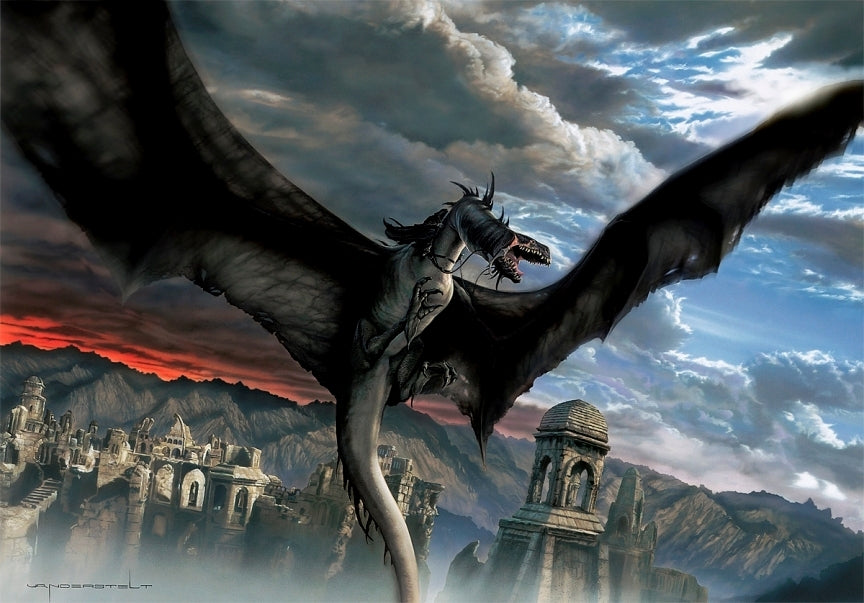 Fellbeast Artwork Mordor Nazgûl's Flying Steeds Osgiliath Gondor LOTR Fine Art