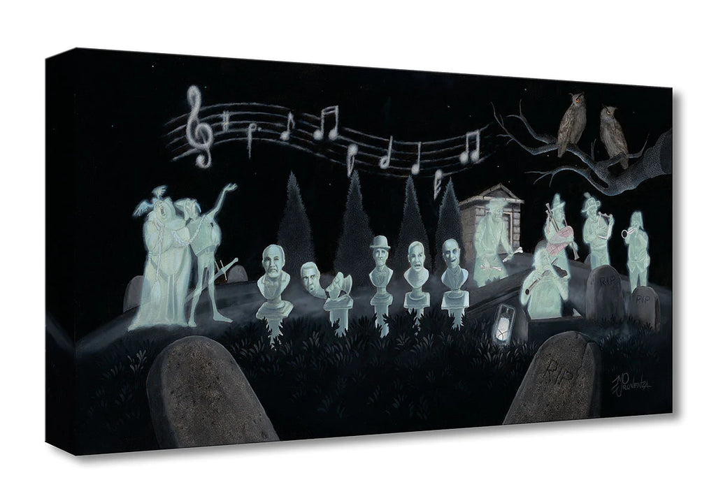 Disneyland & Disney World Haunted House Ride The Haunted Mansion Ghosts Graveyard Symphony Halloween Fine Art Giclée on Canvas