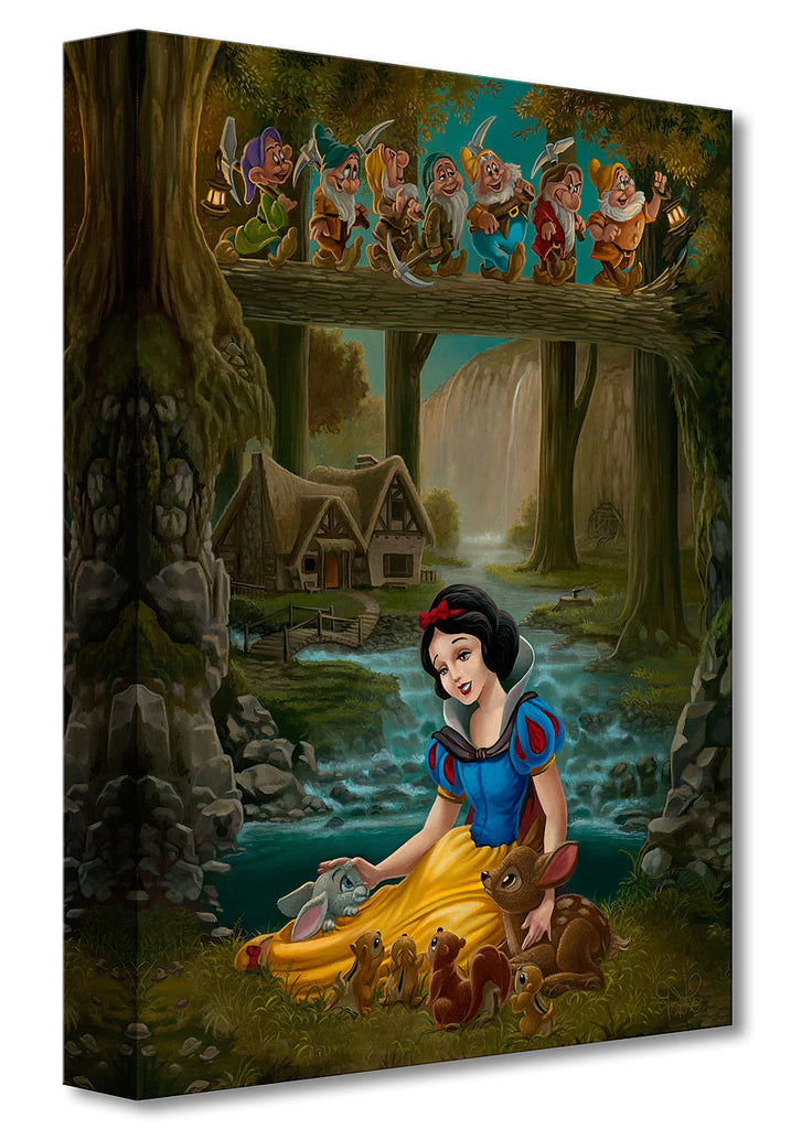 Snow White and The Seven Dwarfs Woodland Creatures Forest Animals Fine Art Giclée on Canvas by Jared Franco
