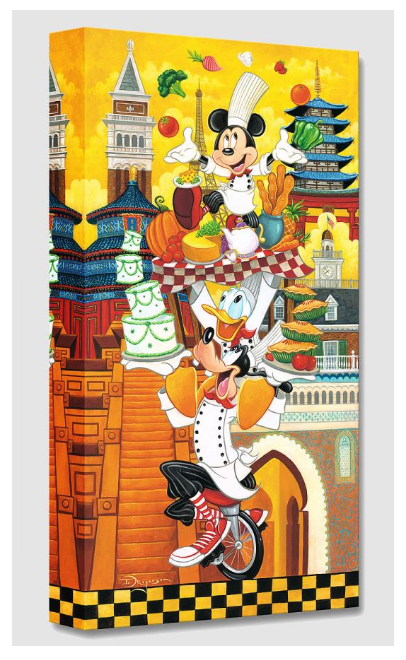 Mickey Donald Goofy Disney Epcot Kitchen Fine Art Mini-Canvas by Tim Rogerson