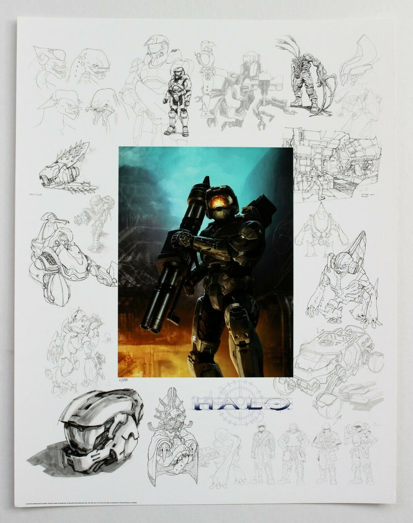 HALO Master Chief Game Concept Artwork Tribute Fine Art Giclée on Paper with COA