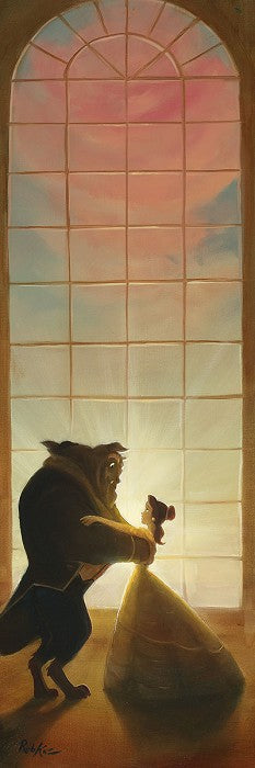 Tale As Old As Time, Song As Old As Rhyme, Beauty and the Beast Disney Fine Art Giclée on Canvas by Rob Kaz