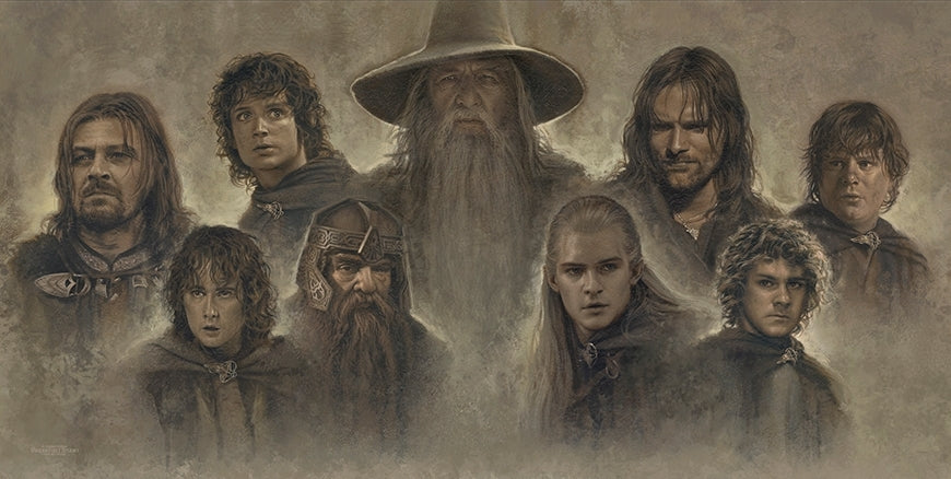 Lord of the Rings The Fellowship of the Ring Gandalf Gimli Hobbits Aragorn Art