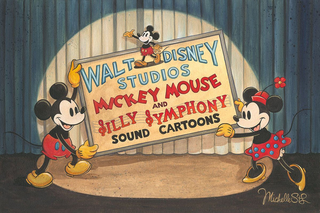 Walt Disney Studios Mickey & Minnie Present Silly Symphonies Disney Fine Art Giclée on Canvas by Michelle St. Laurent