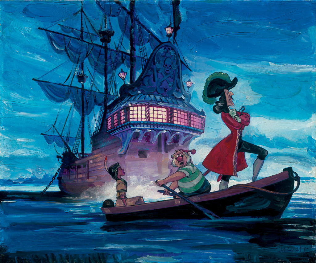 Tiger Lilly And Hook Disney Fine Art Giclée on Canvas by Jim Salvati