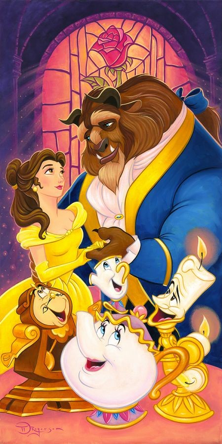 True Love's Tale Disney Fine Art Giclée on Canvas by Tim Rogerson