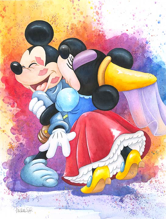 Mickey The Brave Little Tailor Princess Minnie Disney Fine Art Giclée on Canvas by Michelle St. Laurent