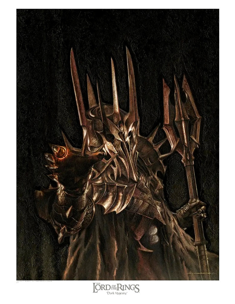 Sauron One Ring To Rule Them All Peter Jackson Lord of the Rings Villain Lithograph Art