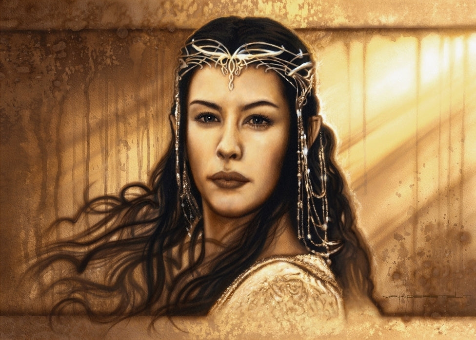 Arwen Undómiel Evenstar Rivendell Elf Liv Tyler Sepia Portrait Fine Art Giclée