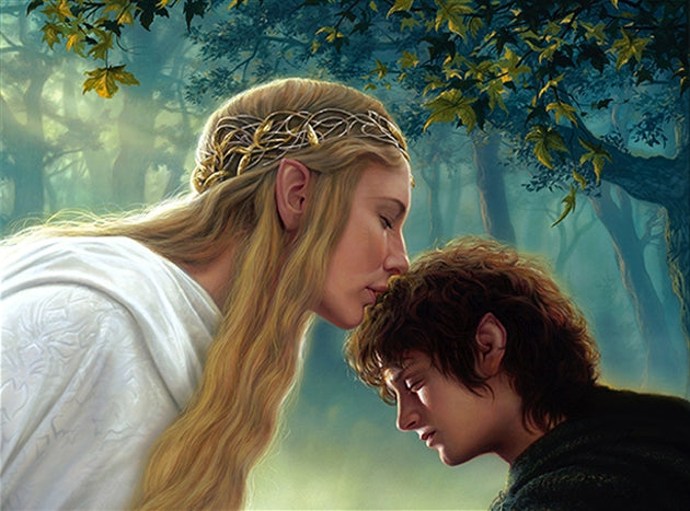 Galadriel & Frodo Lady of the Galadhrim Cate Blanchett Elf Queen LOTR Fine Art