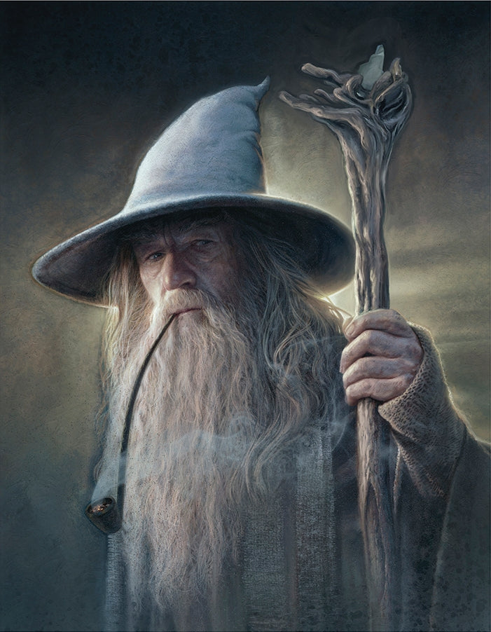 Gandalf The Grey Gray Wizard Mithrandir Lord of the Rings & The Hobbit Fine Art