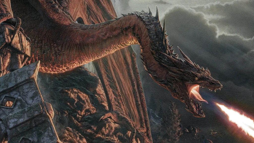 King Under the Mountain Smaug Dragon Fire The Hobbit Epic Fantasy Fine Art