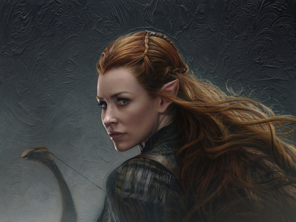 Mirkwood Elven Guard Warrior Tauriel Beautiful Elf The Hobbit Fantasy Fine Art Portrait