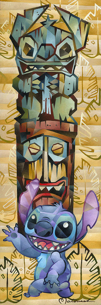 Disney Hawaii Aulani Tiki Bar Trader Sam's Stitch Tiki Totem Pole Theme Decor Fine Art Canvas