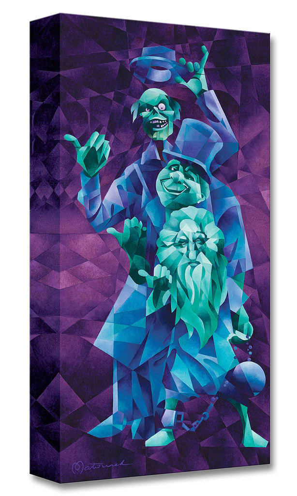 Disney Parks Spooky Attraction The Haunted Mansion Hitchhiking Ghosts Halloween Fine Art Giclée on Canvas