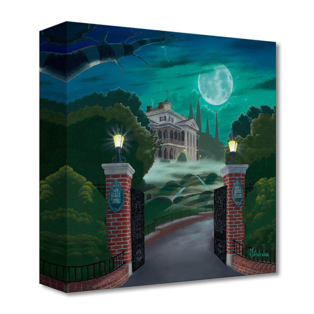Disneyland Iconic Attraction The Haunted Mansion Disney Halloween Fine Art Giclée on Canvas by Michael Provenza