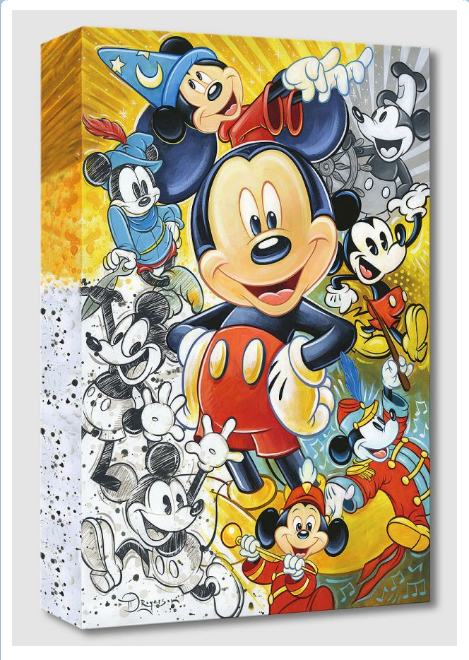 90 Years of Mickey Mouse Disney Fine Art Giclée on Canvas by Tim Rogerson