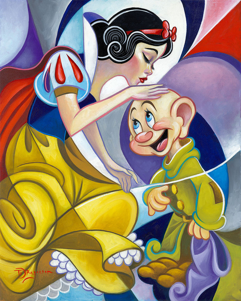 A Special Kiss Disney Fine Art Giclée on Canvas by Tim Rogerson