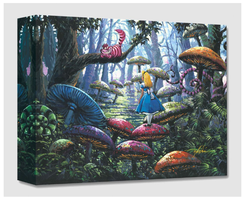 Alice in Wonderland A Smile You Can Trust Disney Fine Art Giclée on Canvas by Rodel Gonzalez