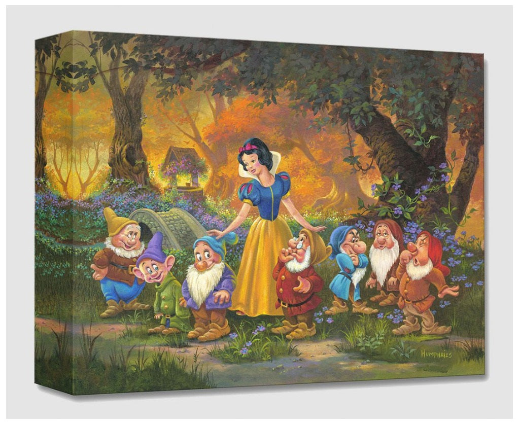 Snow White and The Seven Dwarfs Disney Fine Art Giclée on Canvas by Michael Humphries