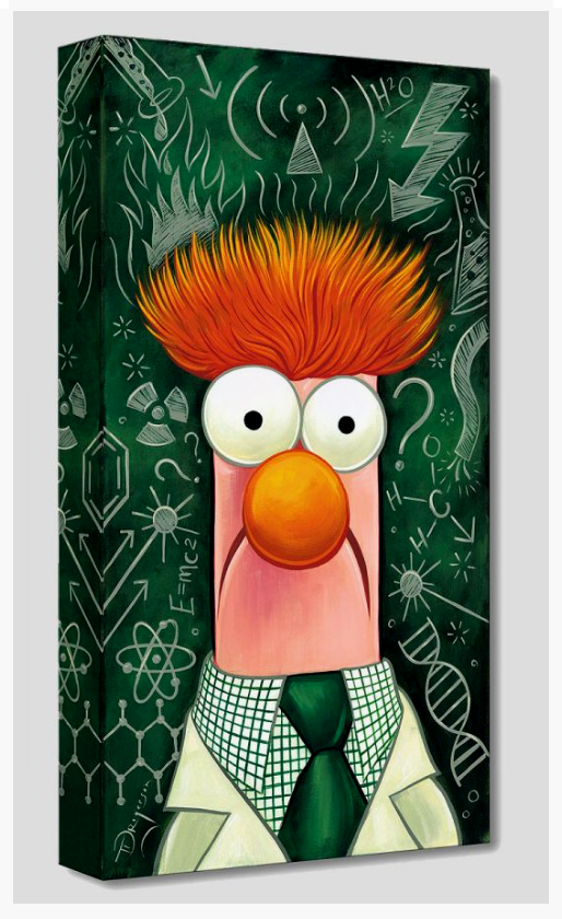 Jim Henson Muppet Lab Assistant Beaker Disney Fine Art Mini-Canvas by Tim Rogerson