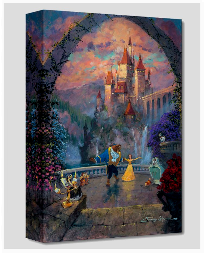 Beauty and The Beast Castle Lumiere Mrs. Potts Disney Fine Art Giclée on Canvas by James Coleman