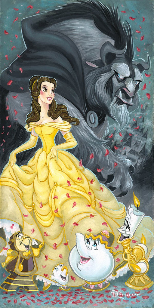 Belle and the Beast Disney Fine Art Giclée on Canvas by Tim Rogerson