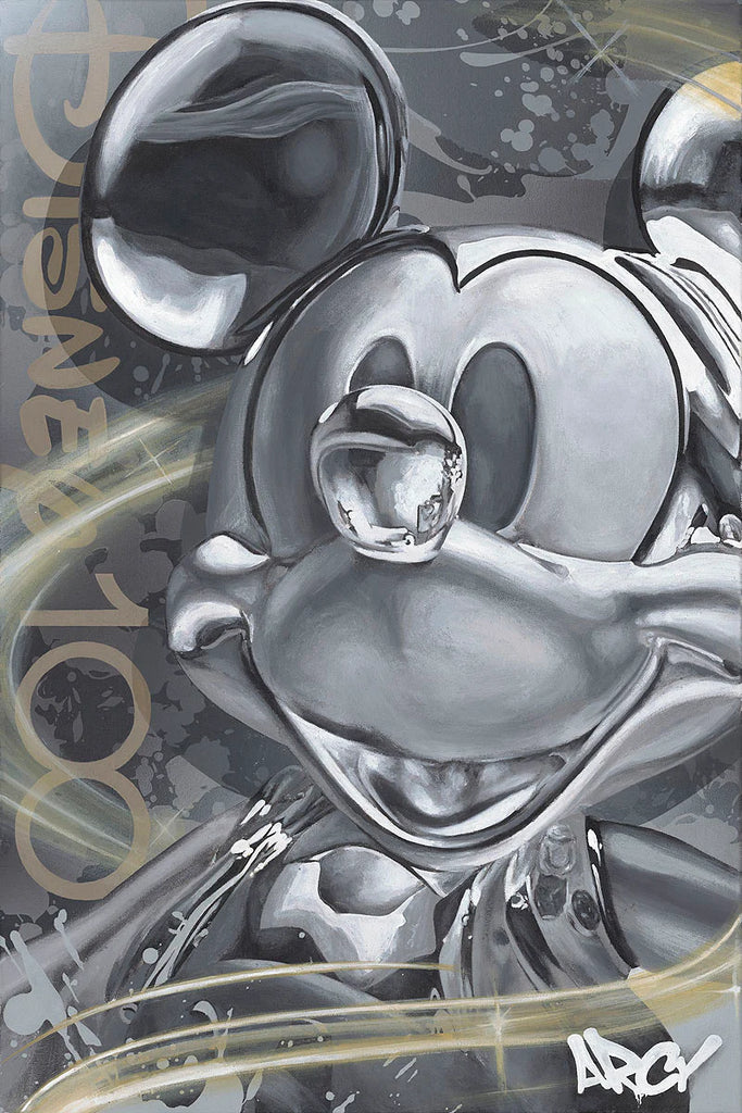 Disney Print 30X30 cm Mickey Sketch Poster Silver