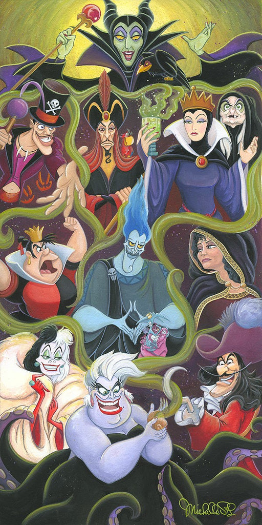 Disney Villain Collage Fine Art Tribute Halloween Artwork Giclée on Canvas by Michelle St. Laurent