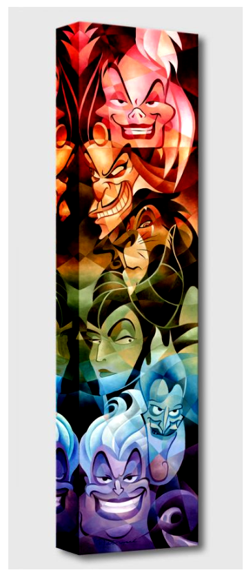 Cruella Jafar Scar Maleficent Hades Ursula Iconic Villains Disney Fine Art Canvas by Tom Matousek