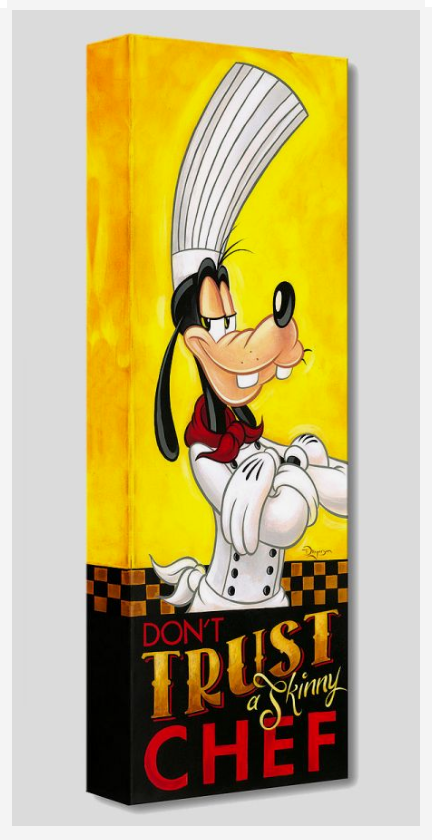 Funny Chef Goofy Disney Kitchen Artwork Fine Art Mini-Canvas by Tim Rogerson