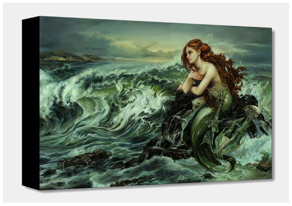 Incredible Realism Painting Denmark The Little Mermaid Real Life Interpretation of Danish Ariel Disney Fine Art Giclée on Canvas