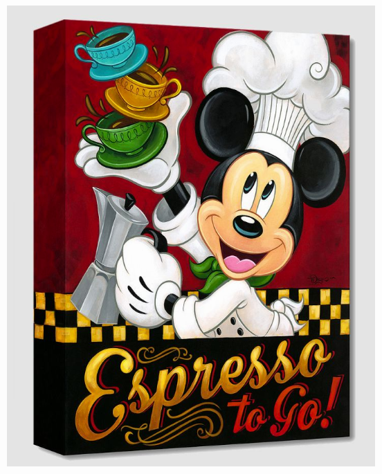 Espresso To Go Chef Mickey Coffee Gourmand Foodie Disney Kitchen Fine –  Licensed Studio Art ™