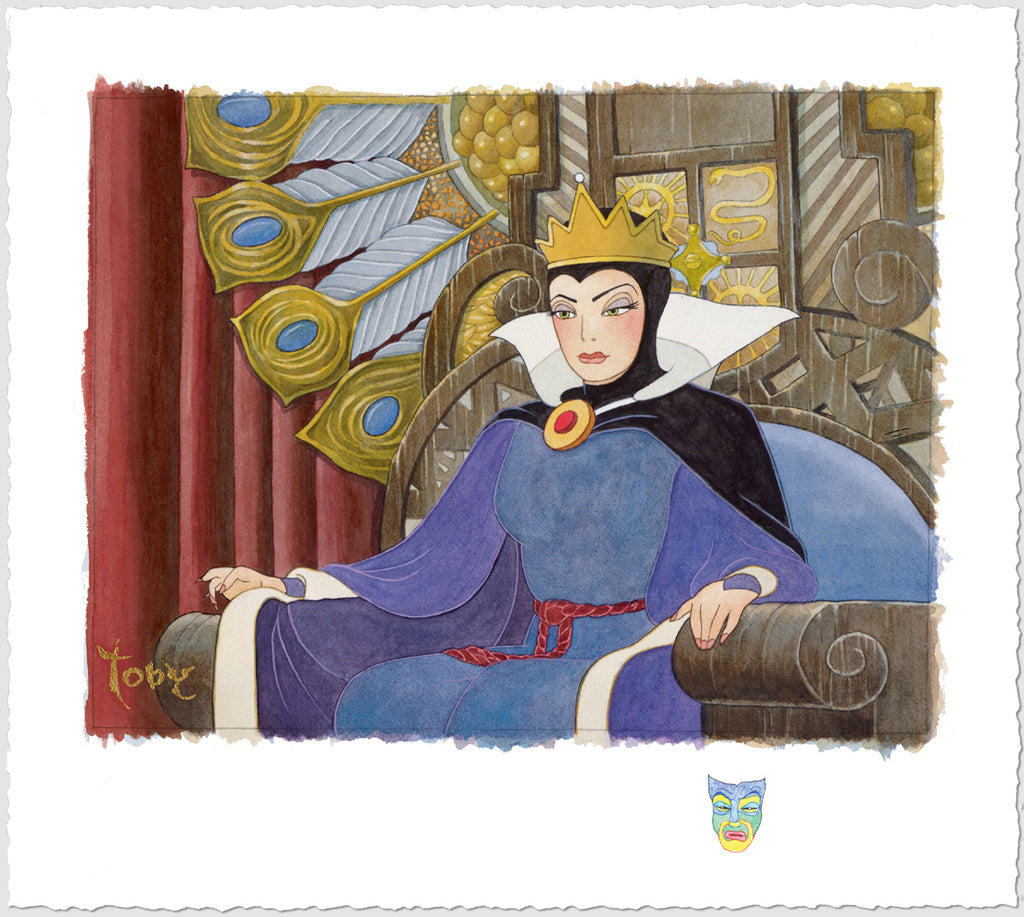 Snow White Evil Queen Throne Limited Edition Disney Fine Art Giclée on Paper by Toby Bluth