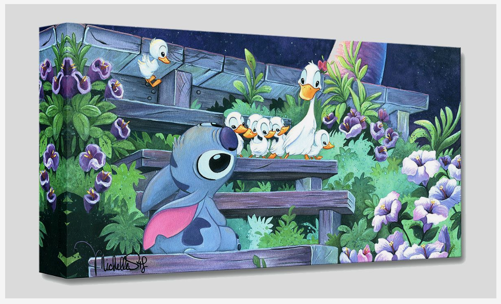 Stitch The Ugly Duckling Disney Fine Art Giclée on Canvas by Michelle St. Laurent