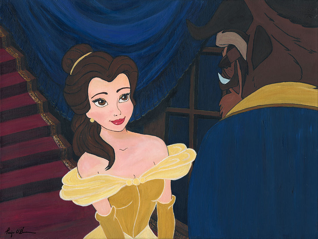 First Date Disney Fine Art Giclée on Canvas by Paige O'Hara