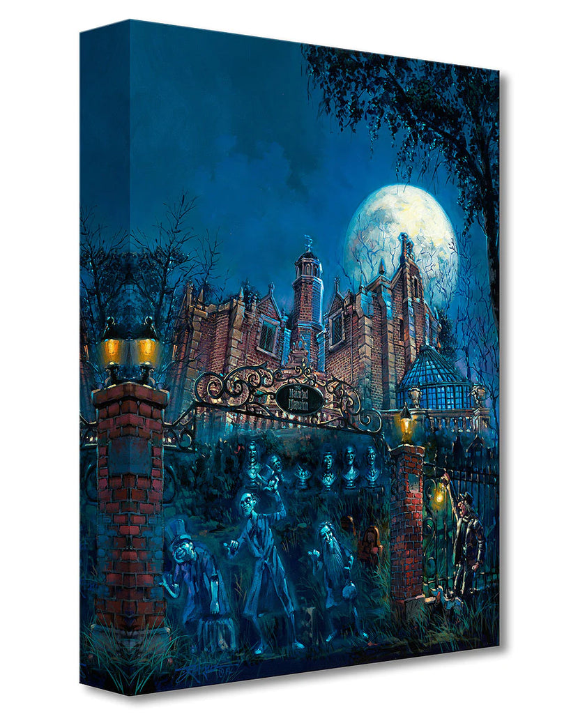 Disney World The Haunted Mansion Hitchhiking Ghosts Halloween Disney Fine Art Giclée on Canvas by Rodel Gonzalez
