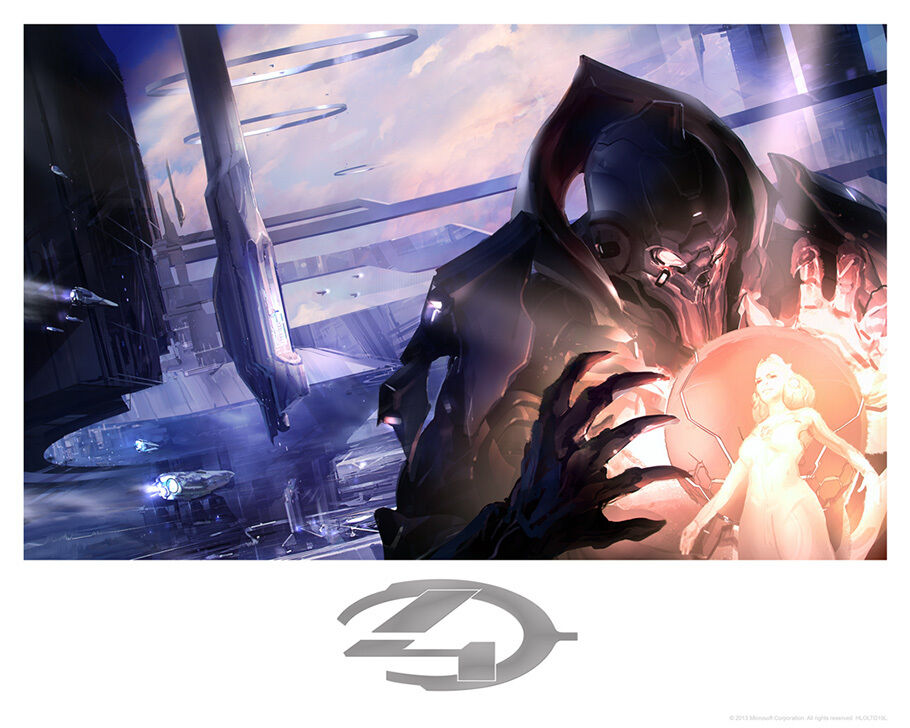 Forerunner Civilization Didact Wife Silentium Halo 4 Fine Art Lithograph Print