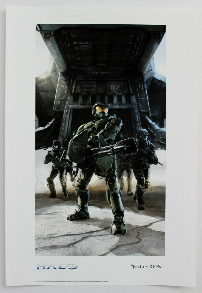 HALO 3 Master Chief Big Gun Artwork Video Game Fine Art Giclée on Paper with COA