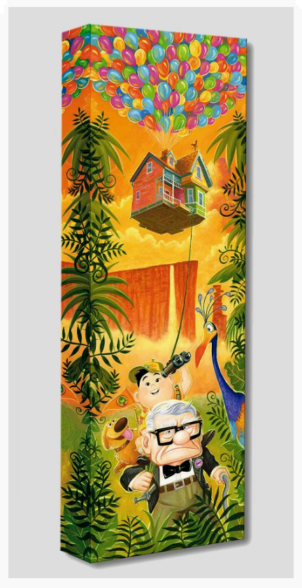 Carl Fredricksen Dug Russell Kevin House Balloons Paradise Falls Disney Pixar Up Fine Art Giclée on Canvas