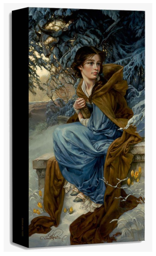 Beauty and the Beast Realism Painting Real Life Belle Interpretation Disney Fine Art Giclée on Canvas by Heather Edwards