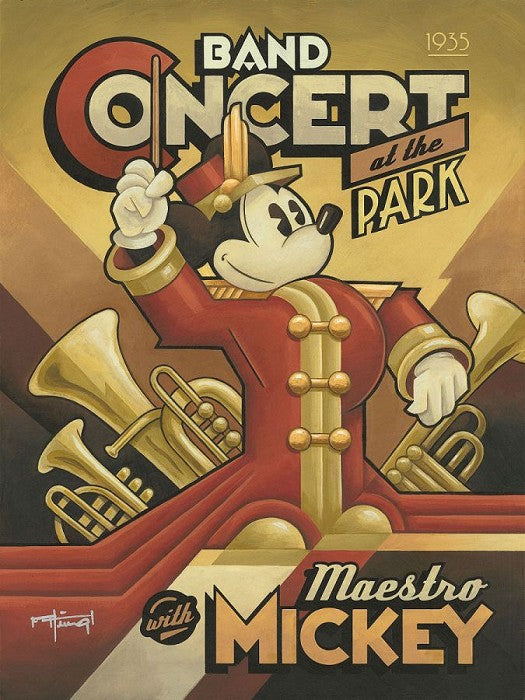 Maestro Mickey's Band Concert Disney Fine Art Giclée on Canvas by Mike Kungl