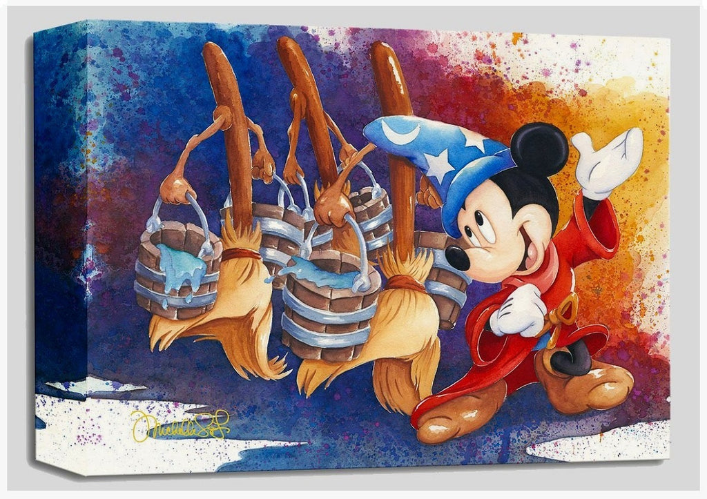 The Sorcerer's Apprentice Mickey Mouse Magical Brooms Disney Fantasia Fine Art Giclée on Canvas