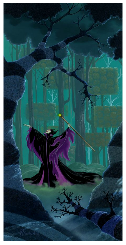 Maleficent Summons The Power Disney's Sleeping Beauty Villain Fine Art –  Licensed Studio Art ™