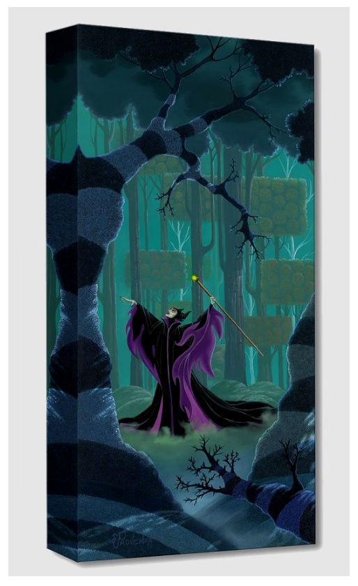 Maleficent Summons The Power Disney's Sleeping Beauty Villain Fine Art Giclée on Canvas by Michael Provenza