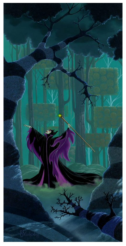 Maleficent Summons The Power Disney's Sleeping Beauty Villain Fine Art Giclée on Canvas by Michael Provenza