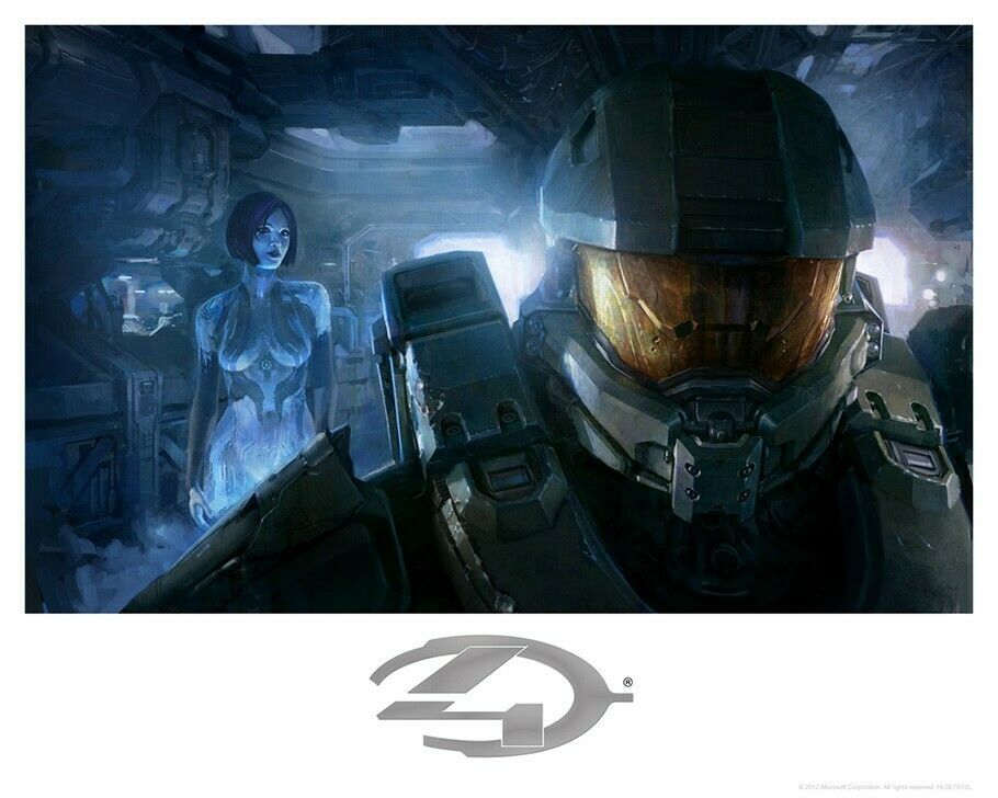 Master Chief UNSC Forward Unto Dawn Cortana Halo 4 Fine Art Lithograph Print