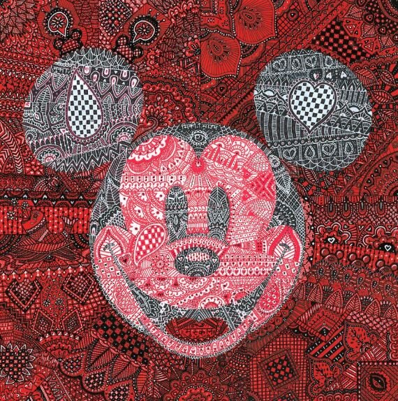MeHandi Mickey Disney Fine Art Giclée on Canvas by Tennessee Loveless