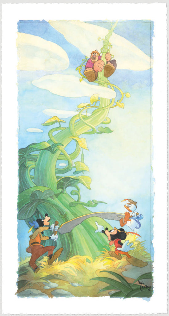 Mickey and the Beanstalk Disney Fine Art Giclée on Paper by Toby Bluth